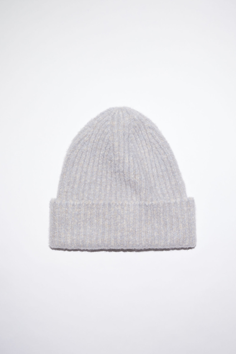 Ribbed beanie hat - Steel blue 1