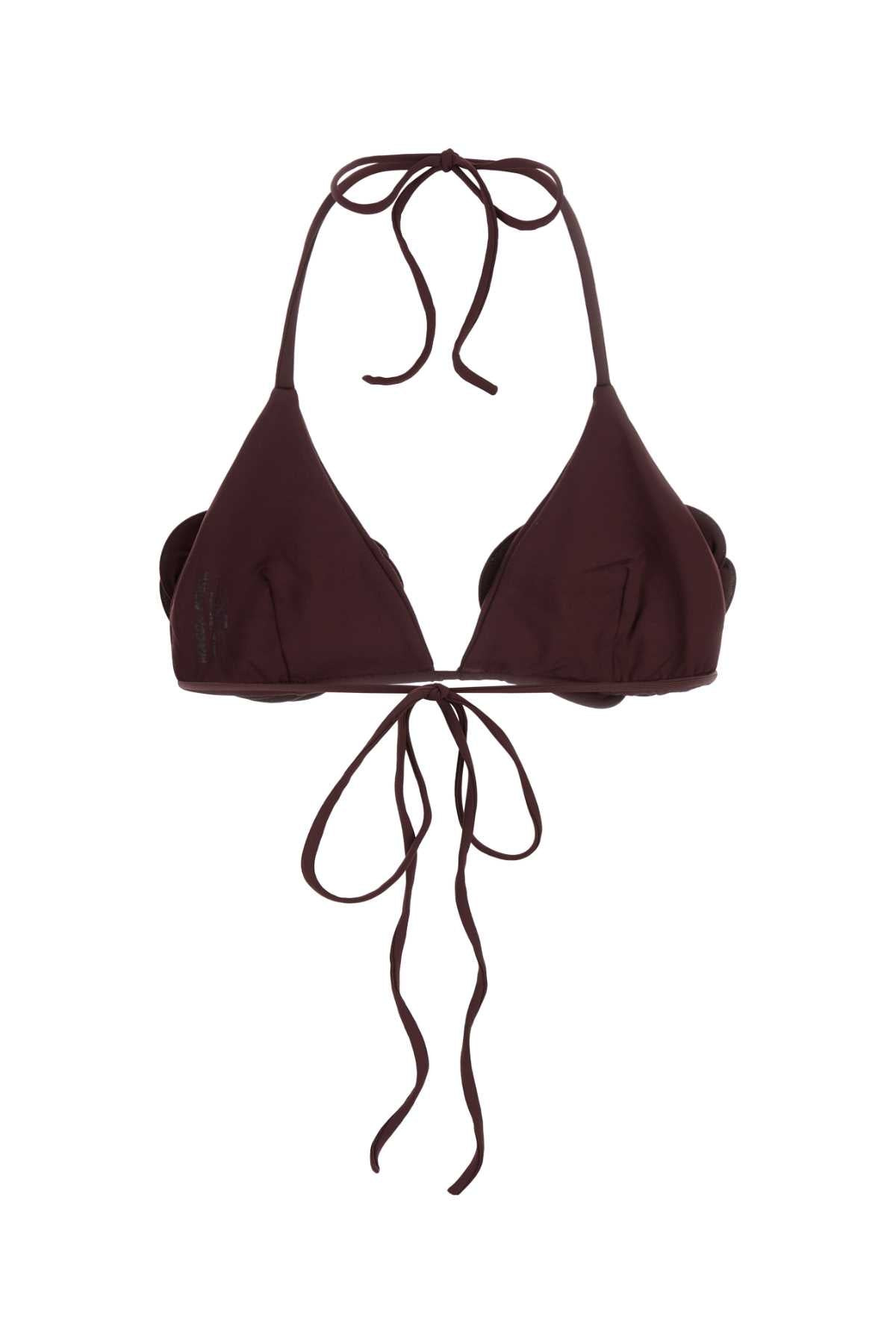 Magda Butrym Women Grape Stretch Nylon Bikini Top - 2