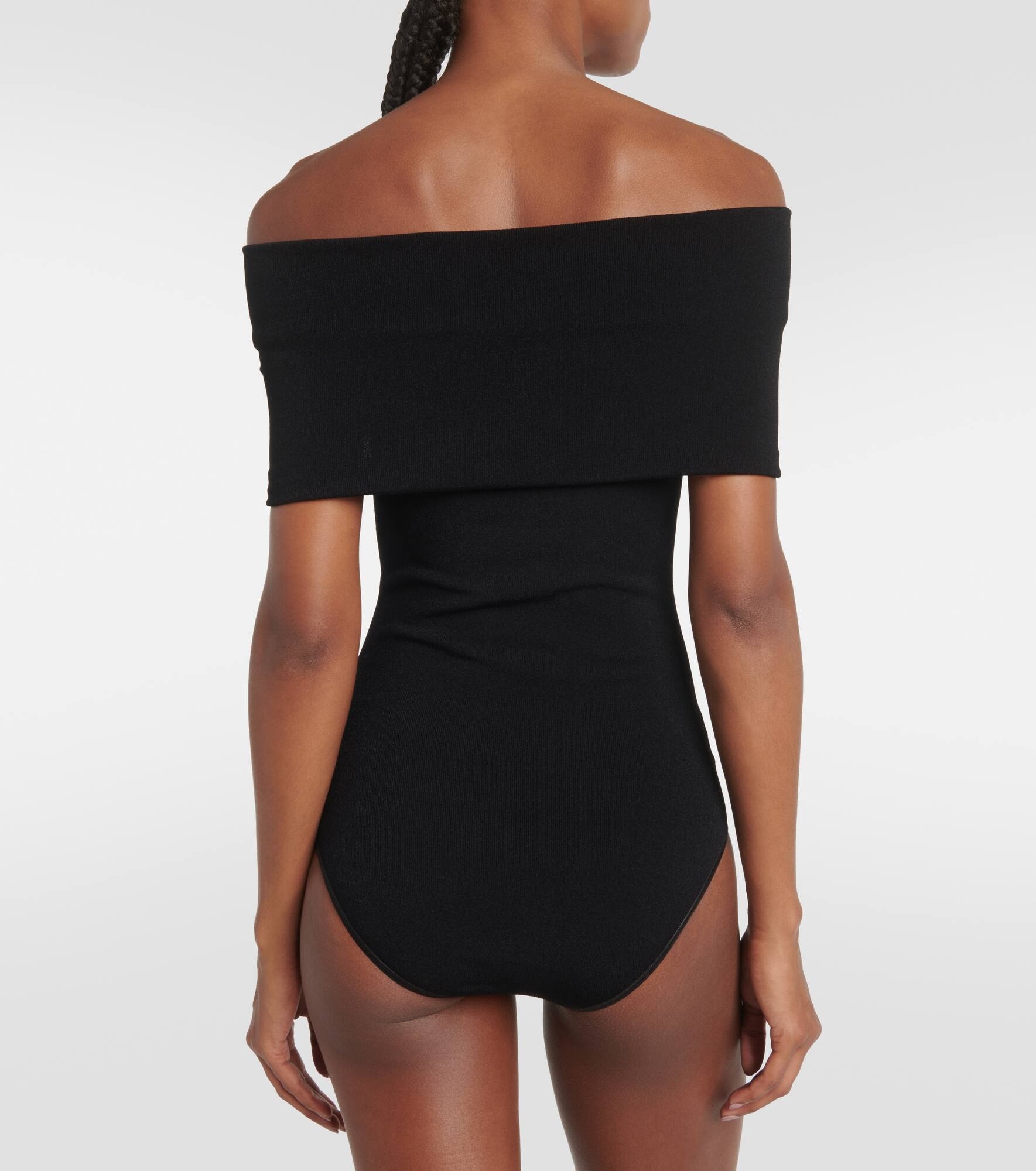 Off-shoulder knit bodysuit - 4