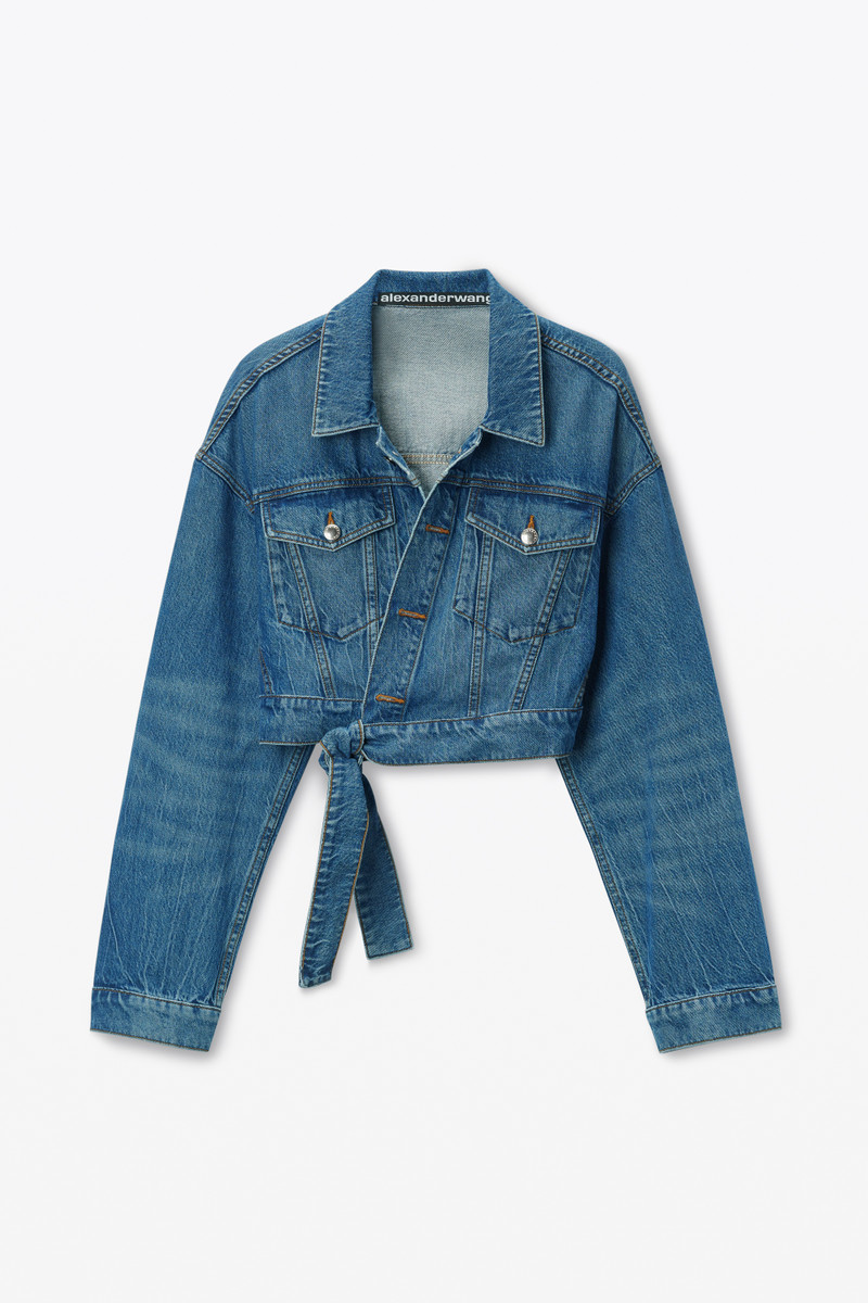 Regen Cotton Denim Wrapped Jacket - 1