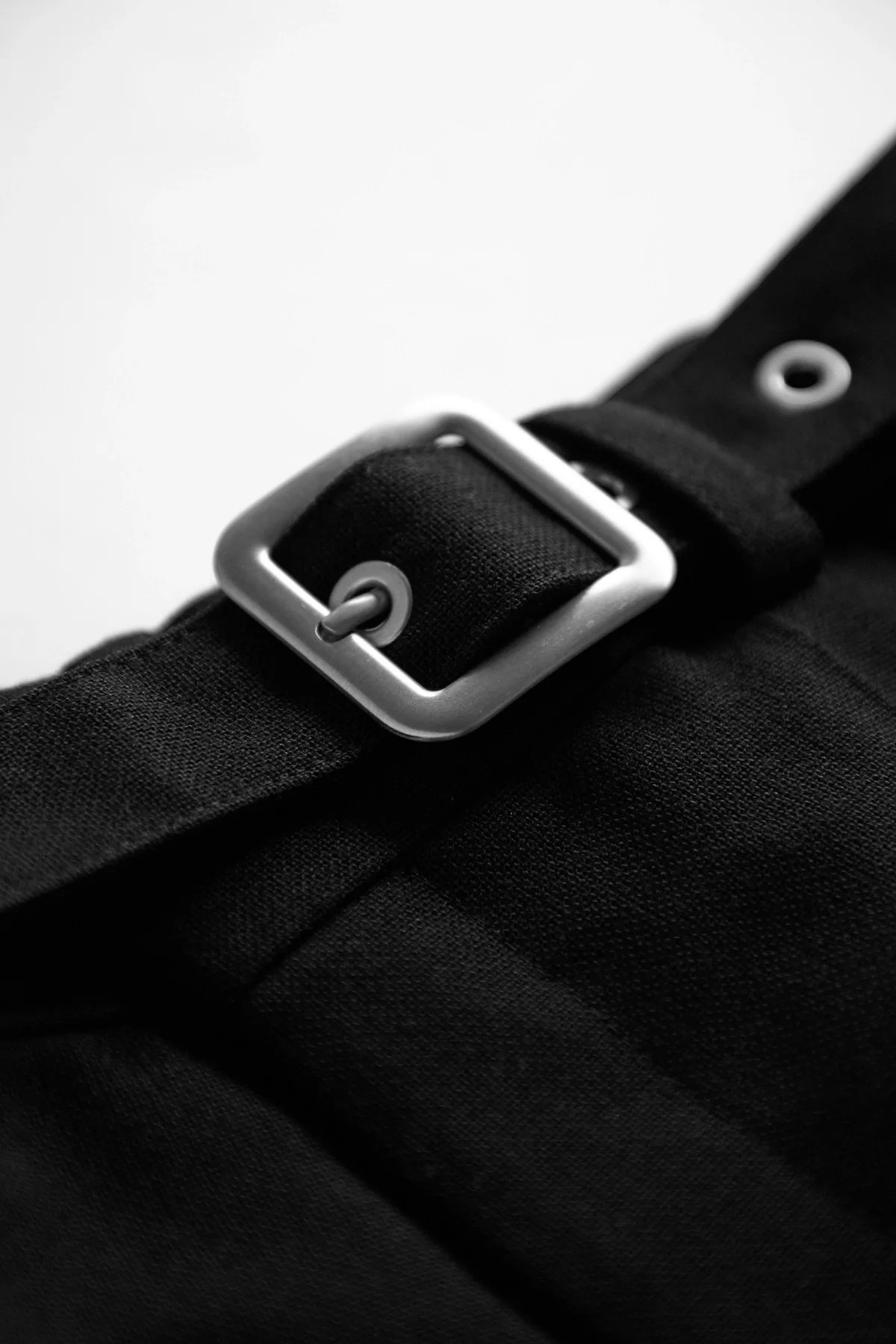 Jil Sander Wool Canvas Belted Trousers Black - 3
