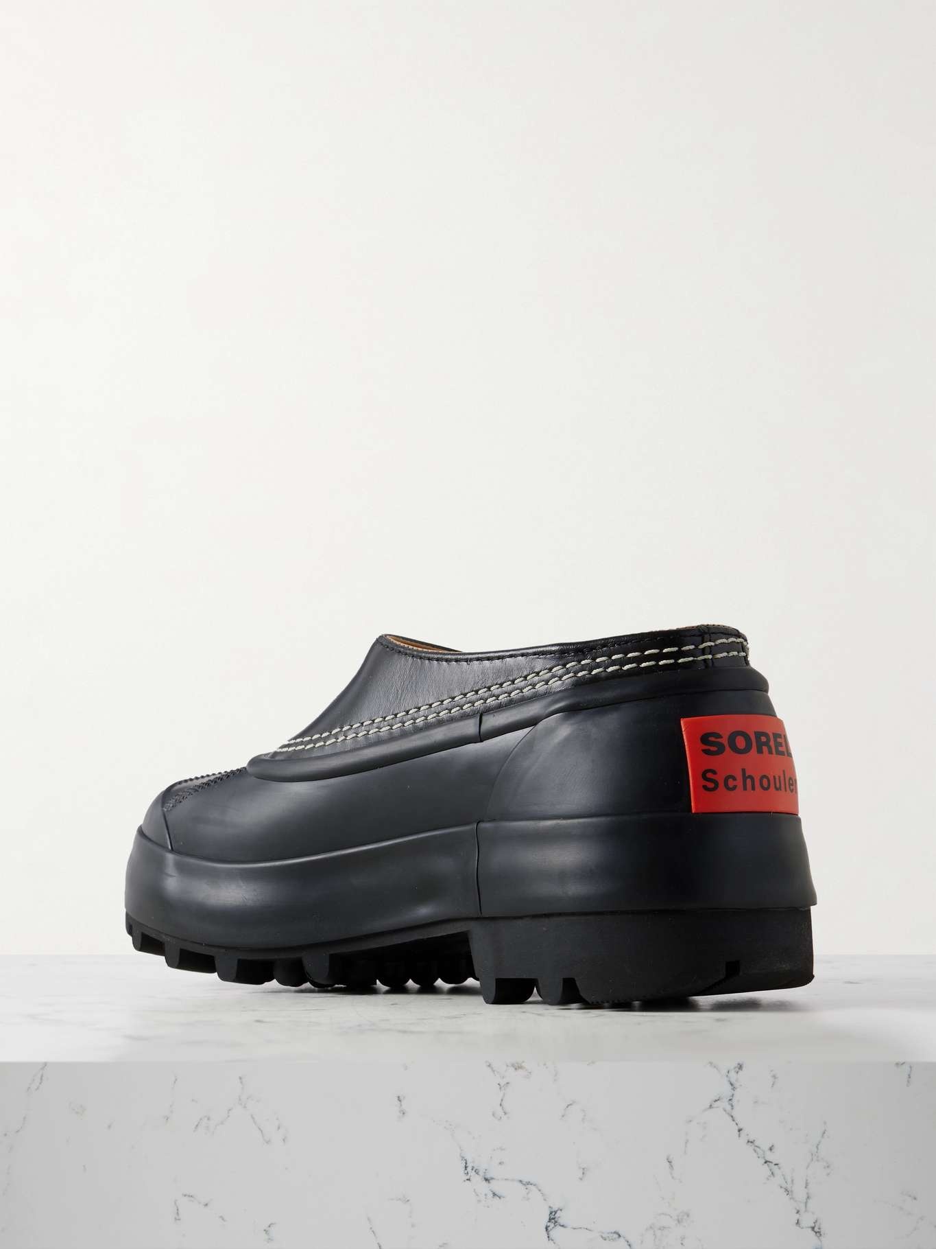 + SOREL Caribou rubber and leather platform mules Black - 3