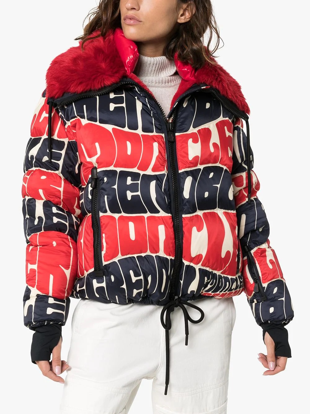 logo print puffer jacket - 3