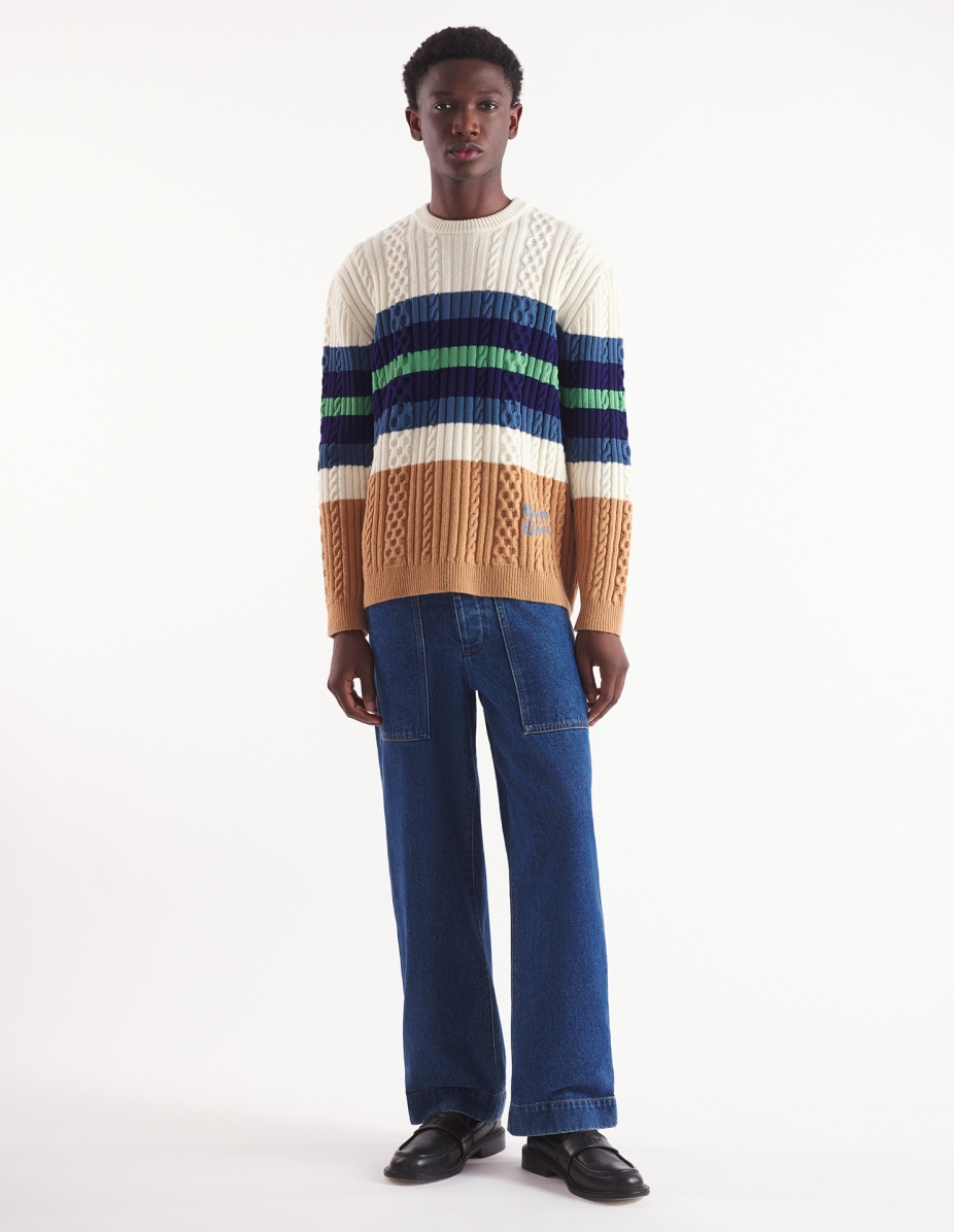 STRIPED CABLE JUMPER - 2