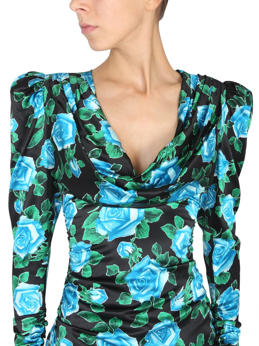Alessandra Rich Women Mini Satin Dress - 4