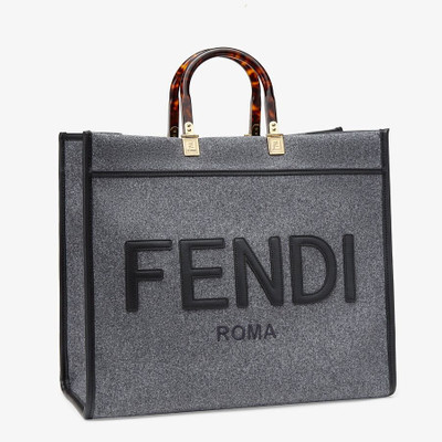 FENDI Gray flannel shopper outlook