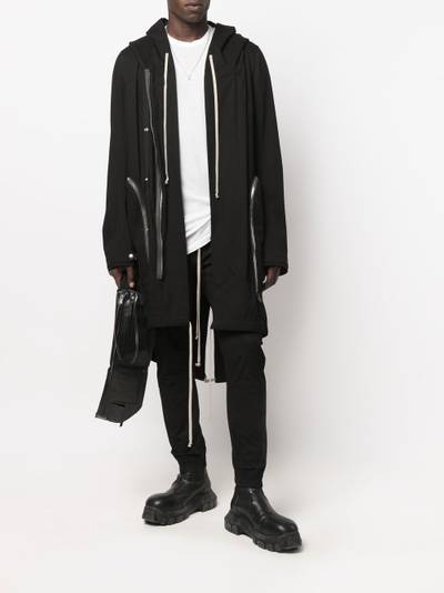 Rick Owens zip-up hooded coat outlook