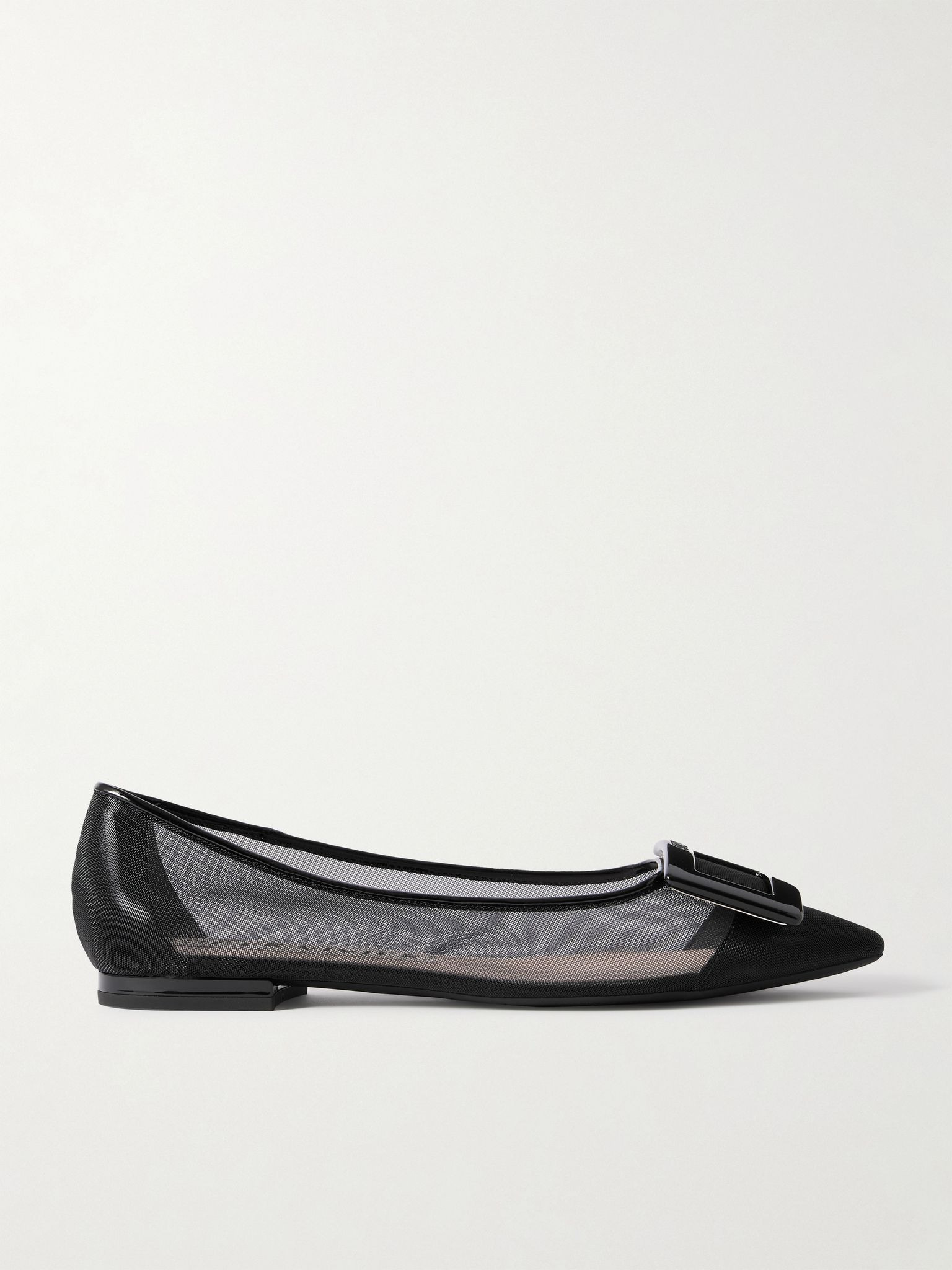 Gommettine buckled mesh ballet flats Black - 1