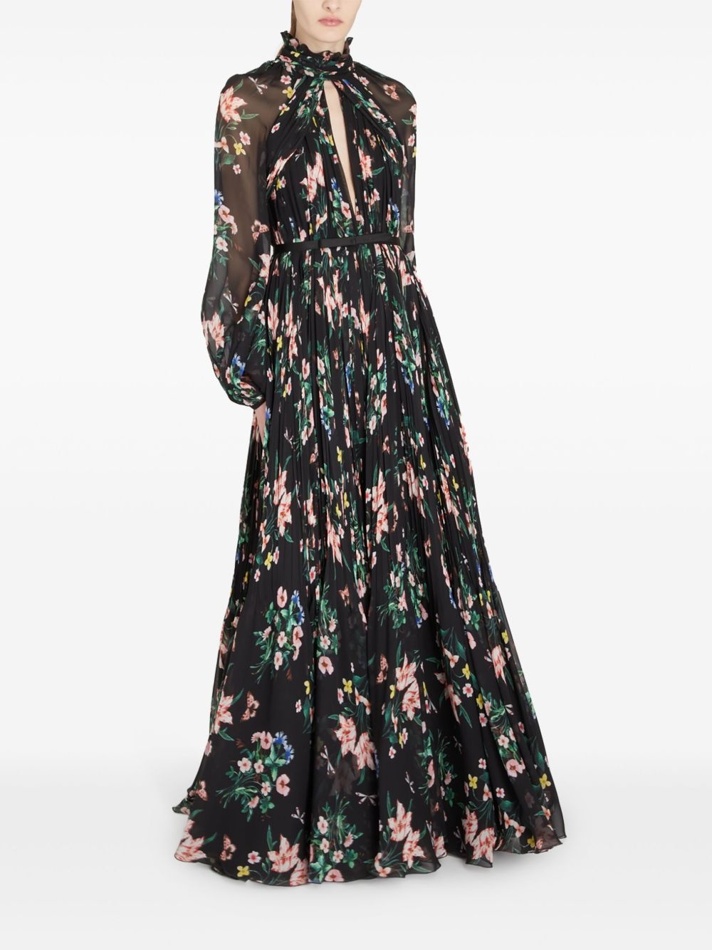 botanical draped dress - 2