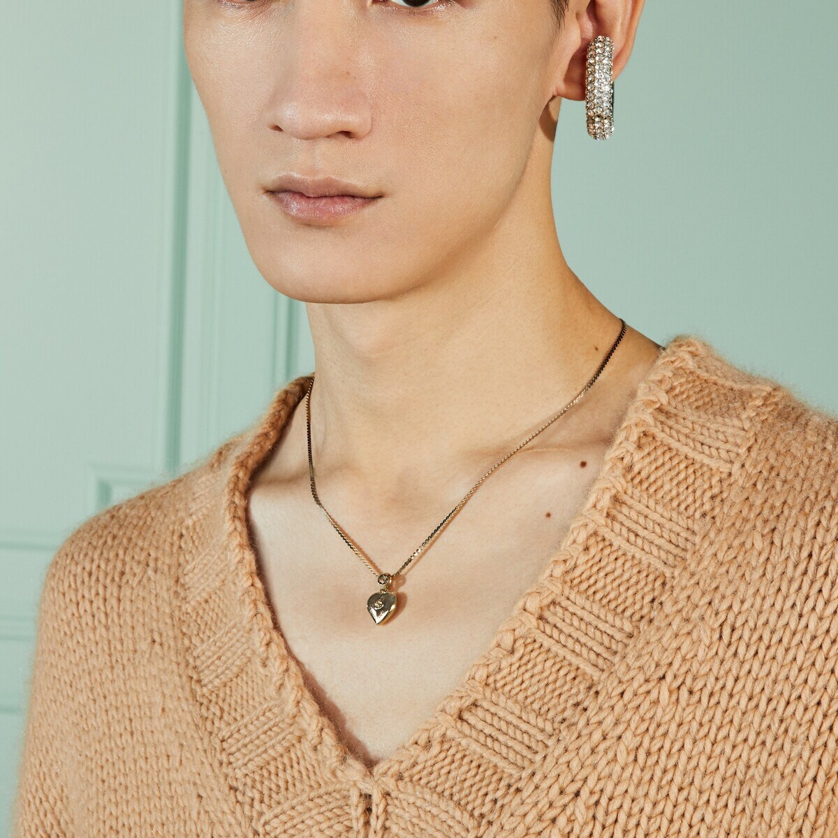 Fine wool sweater with Web - 3