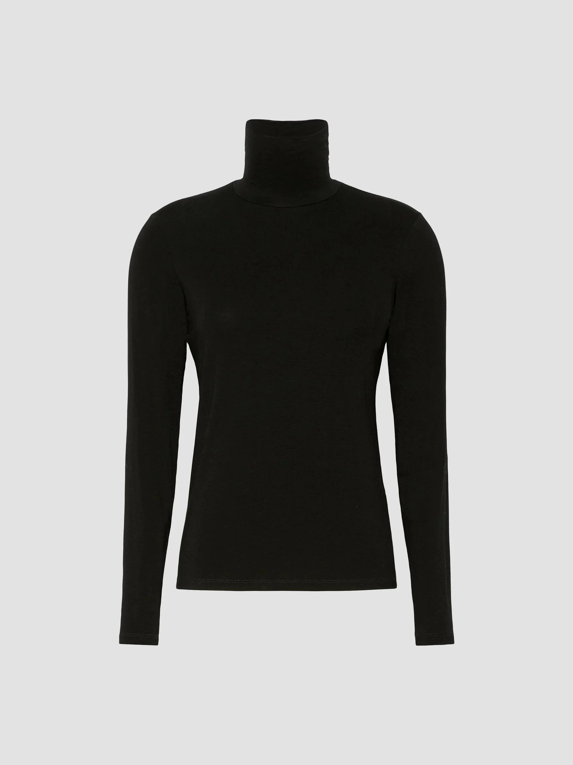 Women's Stretch Viscose Jersey Top - Black - 1