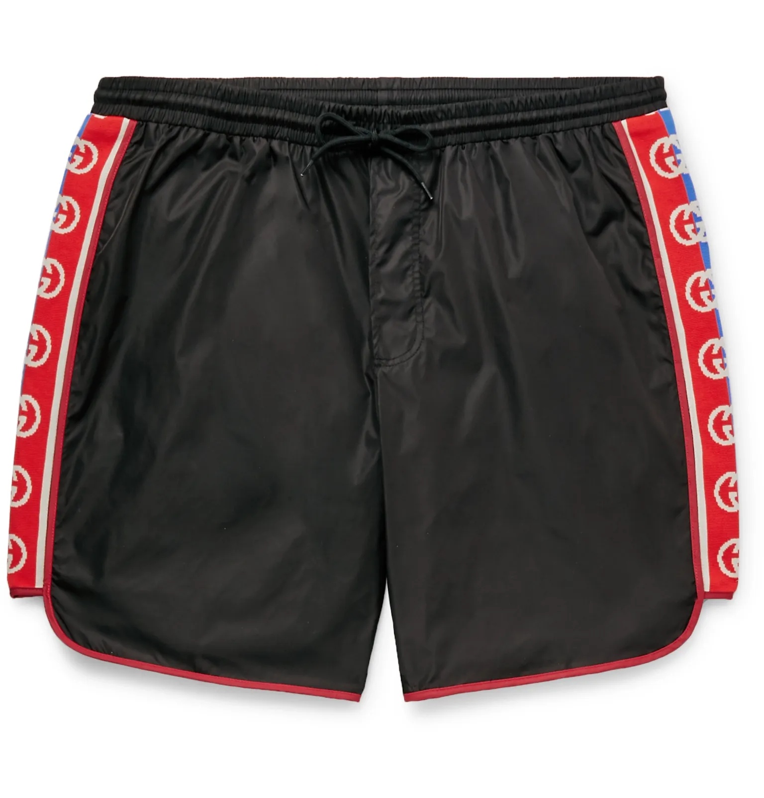 Slim-Fit Mid-Length Logo Webbing-Trimmed Swim Shorts - 6