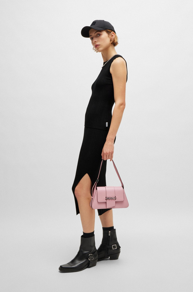 HUGO SLIM-FIT SLEEVELESS TOP WITH IRREGULAR RIBBED STRUCTURE outlook