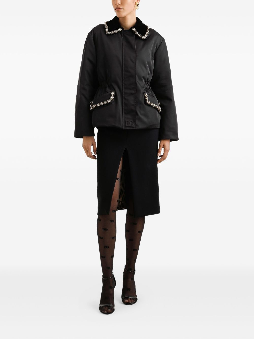 slit-front pencil skirt - 2