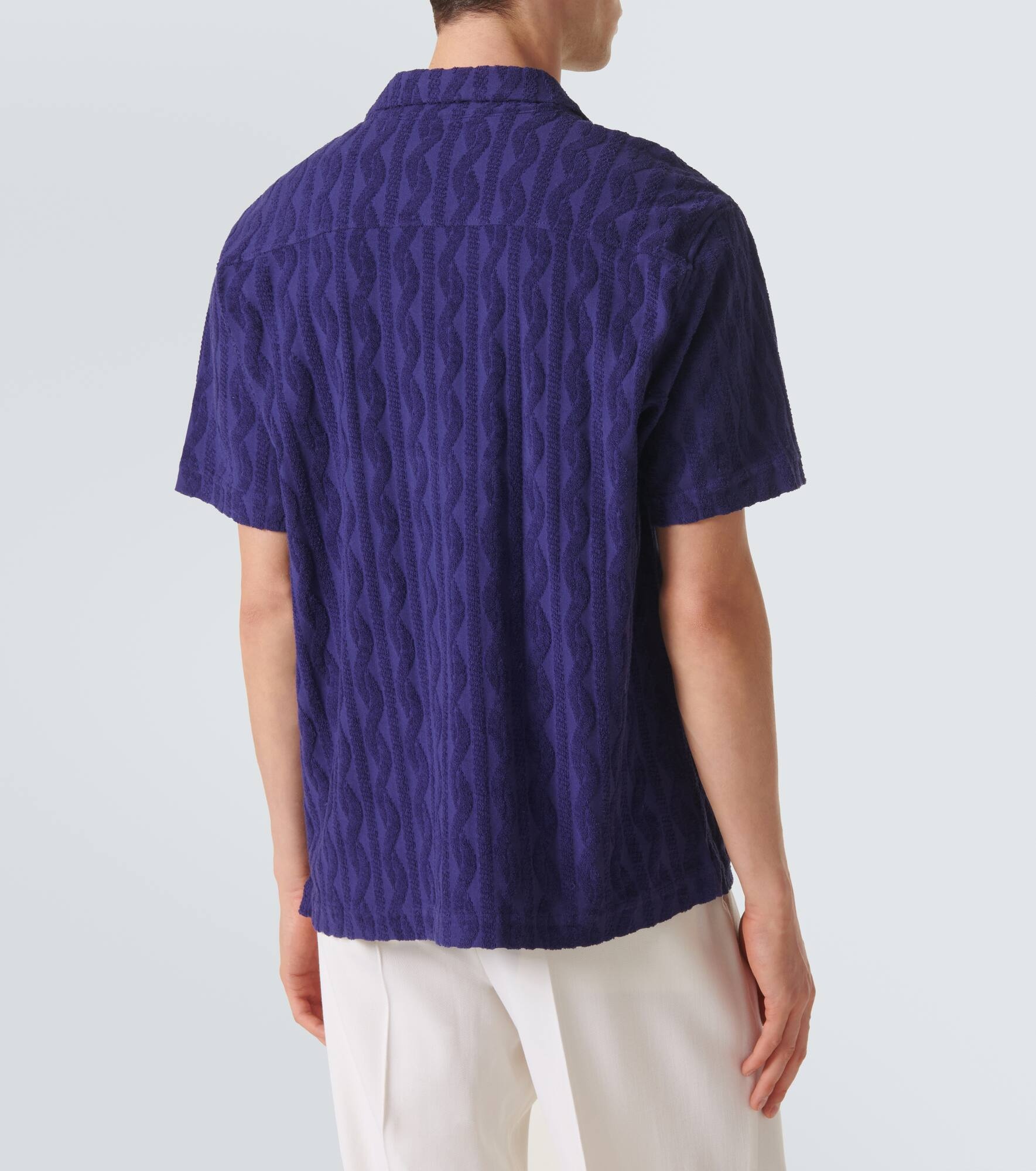 Roberto cotton terry bowling shirt - 4