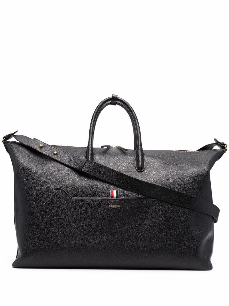 RWB stripe leather holdall - 1