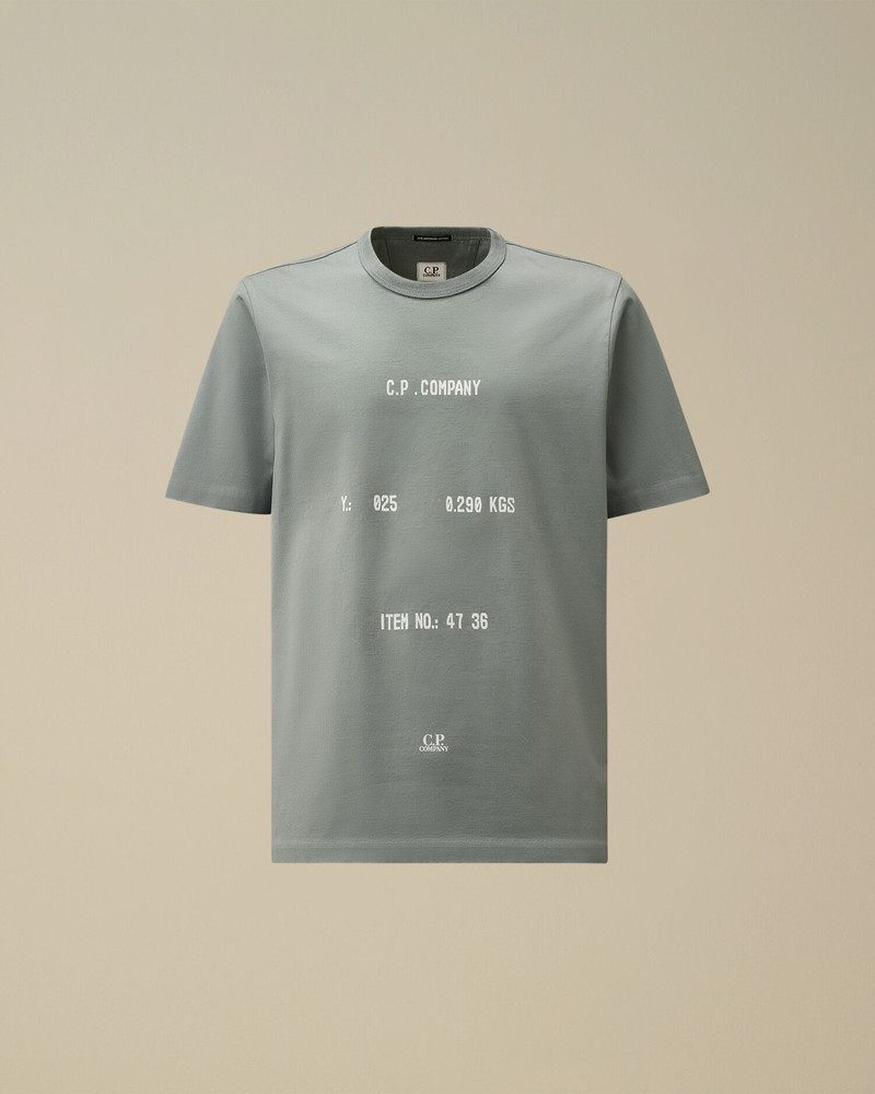 30/2 Mercerized Jersey Twisted Typographic Logo T-Shirt 1