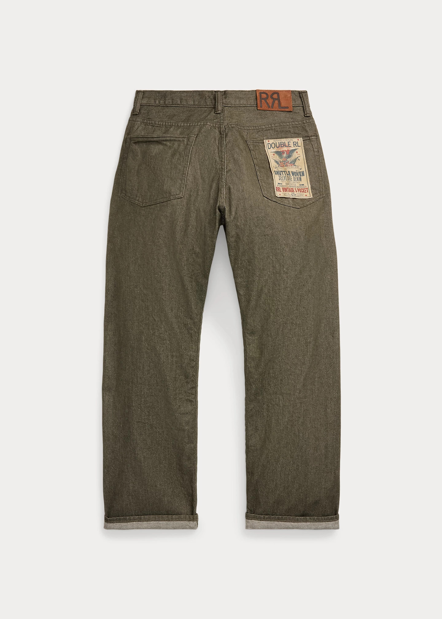 Vintage 5-Pocket Olive Selvedge Jean - 2