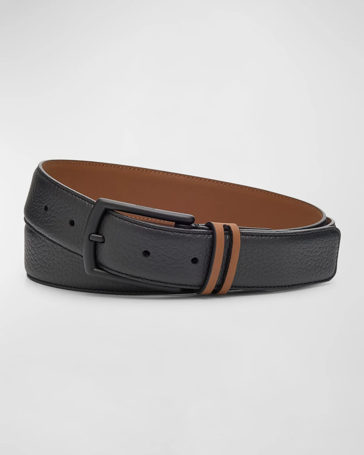 Men's Grained Calfskin Belt - 1