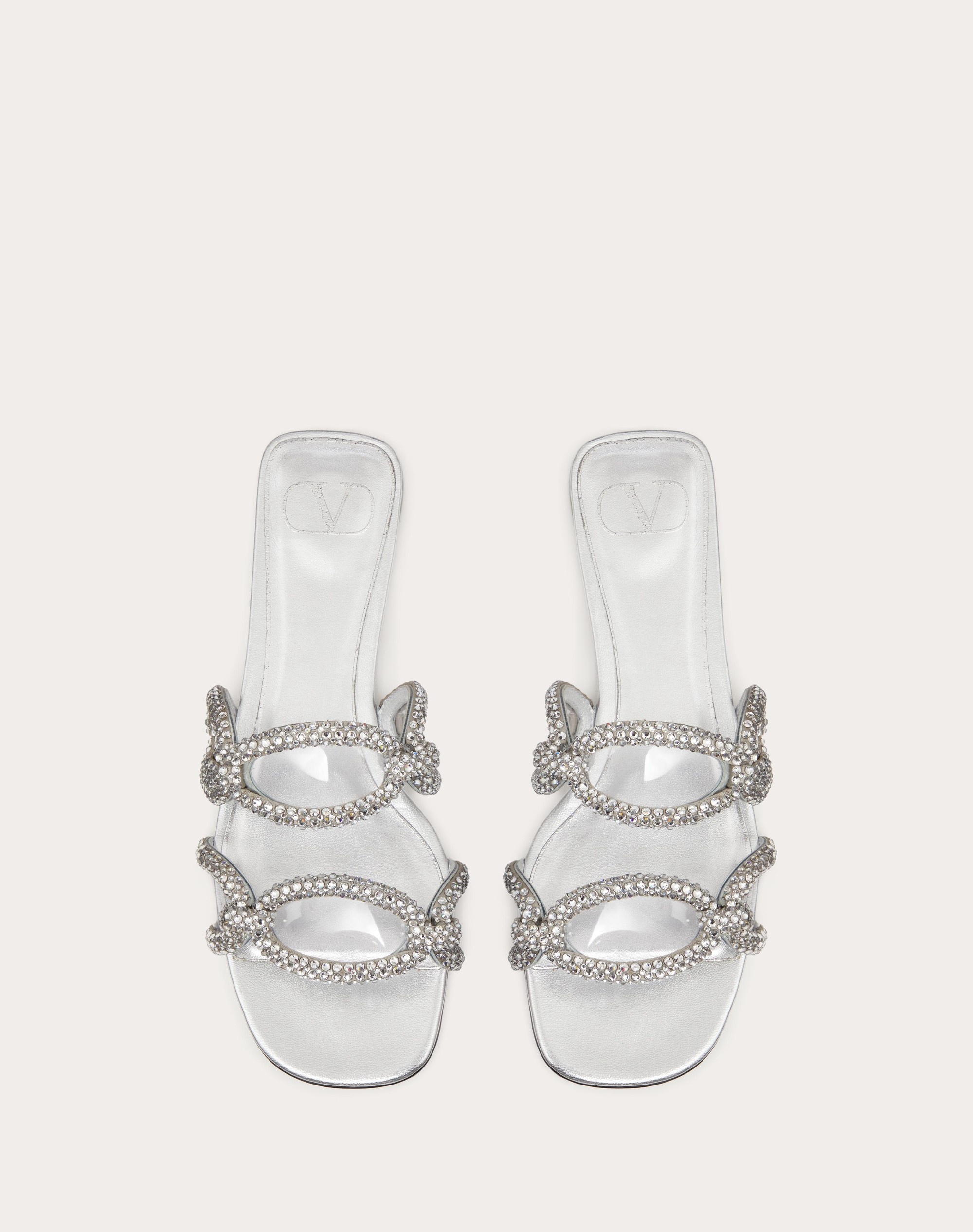 VALENTINO GARAVANI CHAIN 1967 SLIDE SANDAL WITH CRYSTALS - 4