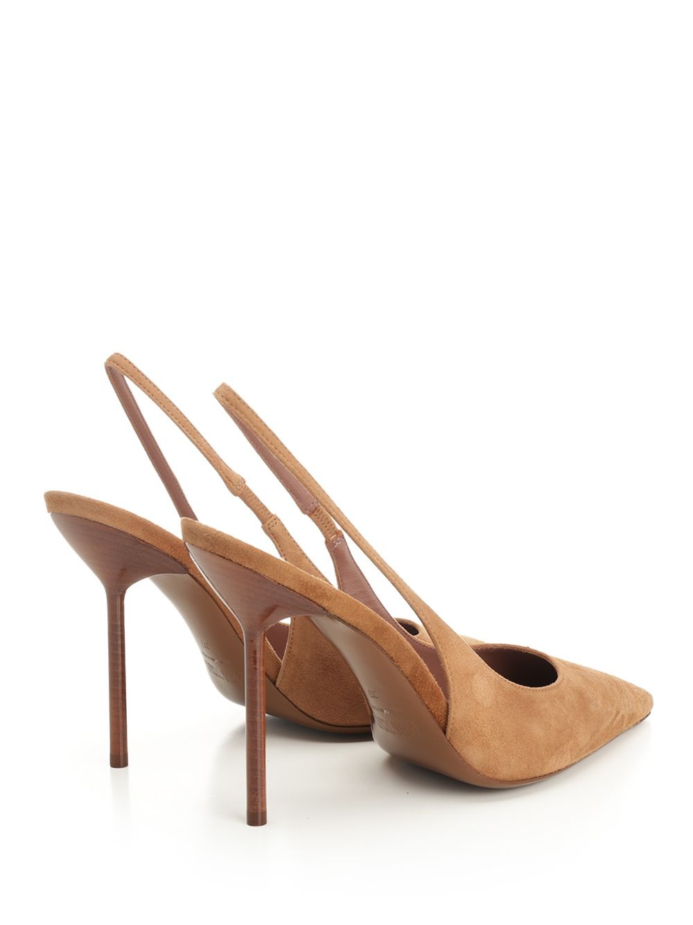 Lidia Slingback Suede Pumps Brown - 3