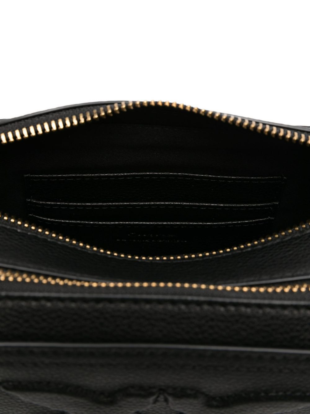Carrie embossed-logo calf-leather cross-body bag - 5