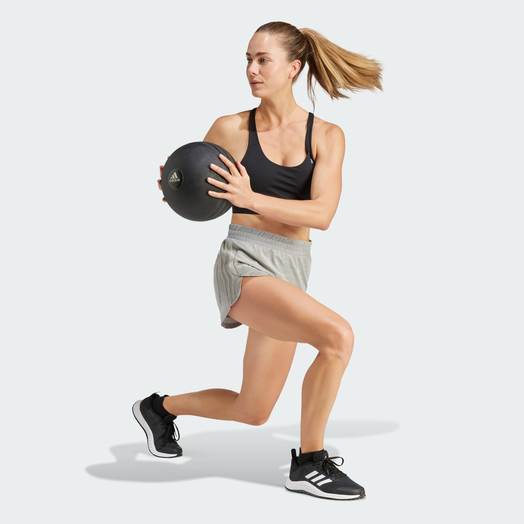 Pacer Training 3-Stripes Woven Mid-Rise Shorts - 4