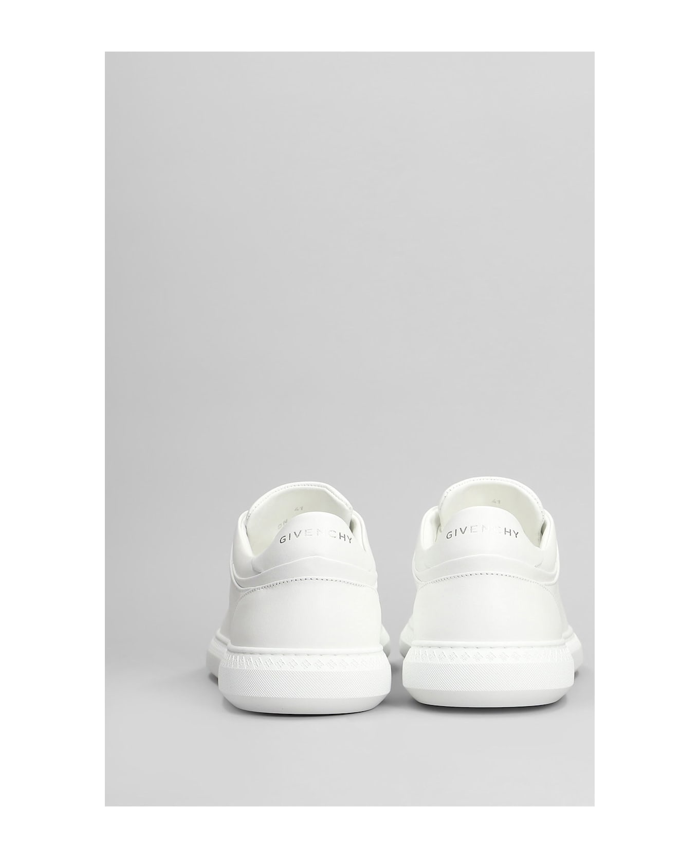 G Set Low Sneakers In White Leather - 4