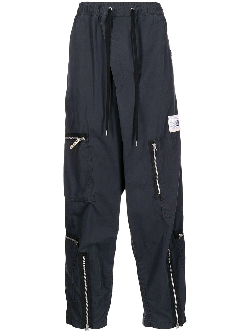 zip-detail trousers - 1