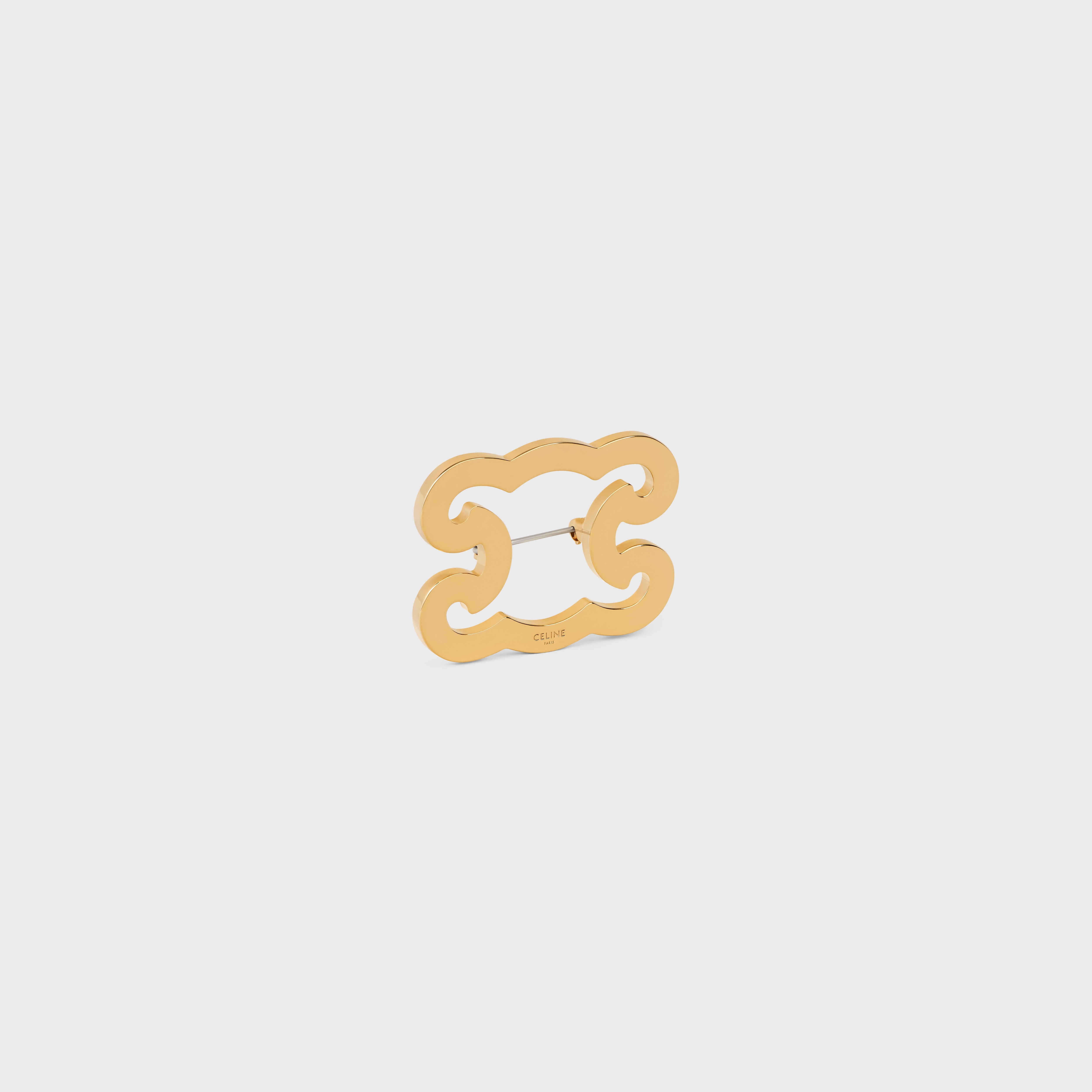 Triomphe Frame Brooch in Brass with Gold Finish and Steel - 2