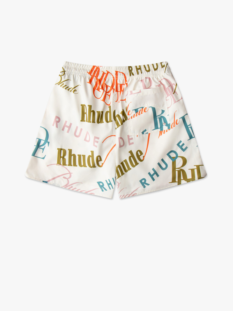 Rhude MASH-UP LOGO SWIM TRUNKS outlook