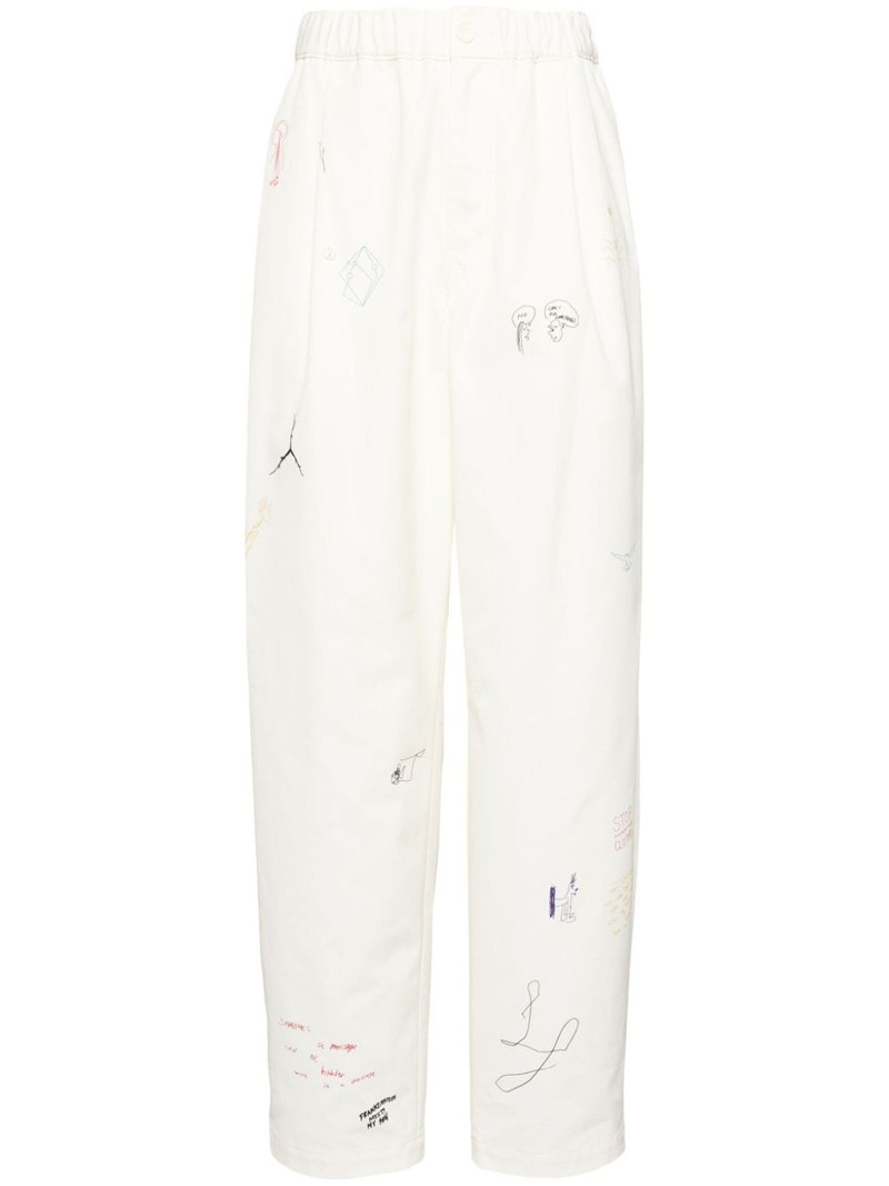 sketch-style printed trousers 1