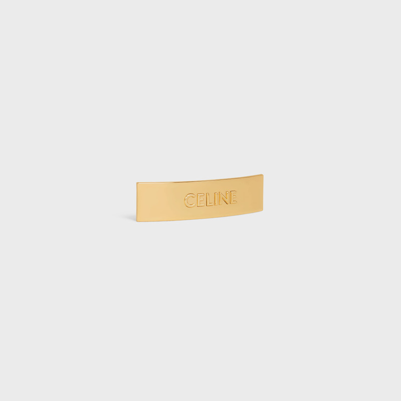 Celine Hair Clip in Brass and Steel with Gold Finish 2