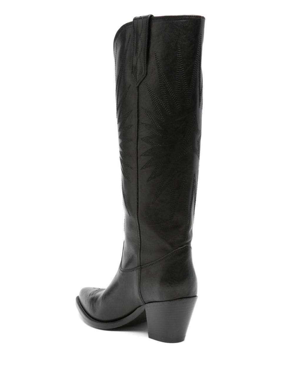 65mm leather cowboy boots - 3