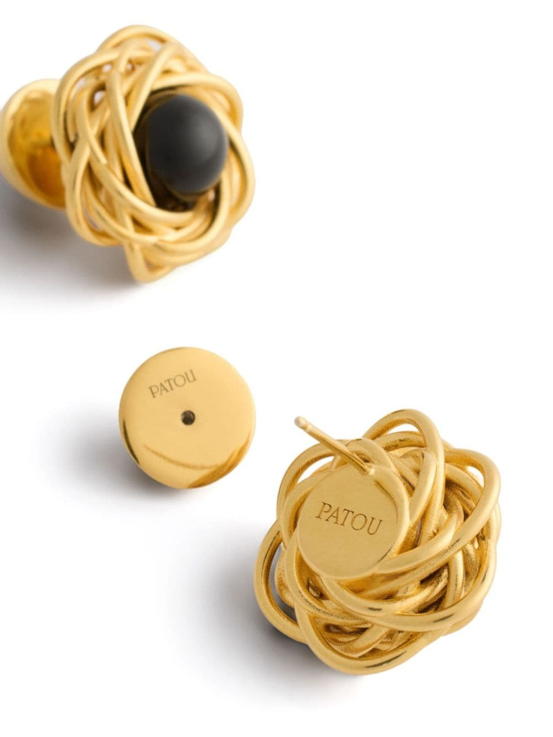 PATOU gold-plated nest earrings outlook
