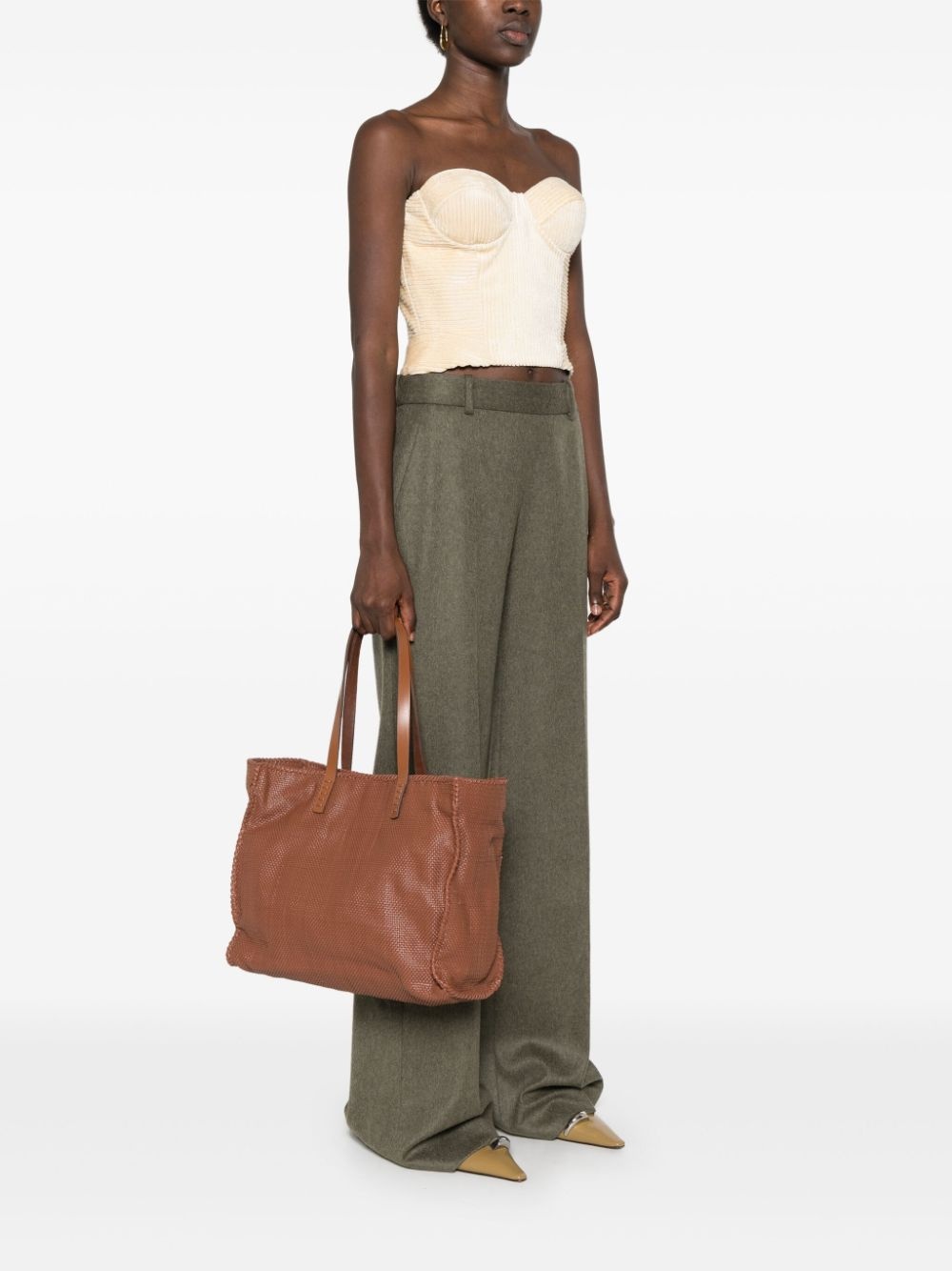 leather tote bag - 2