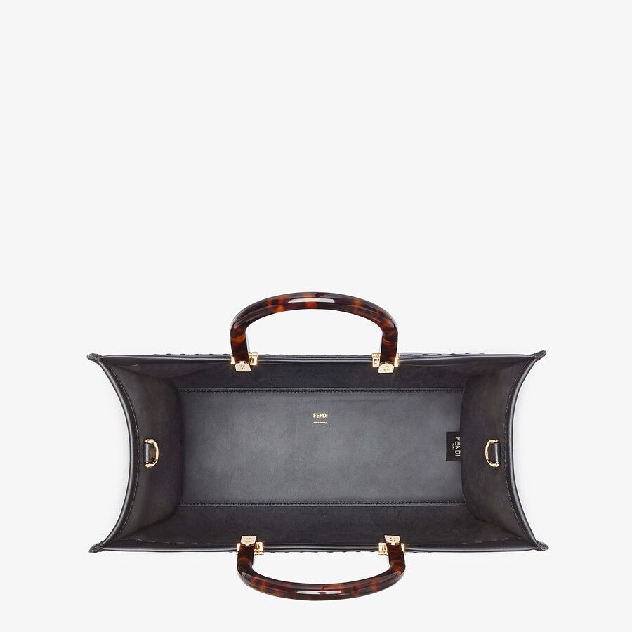 Black leather shopper - 5