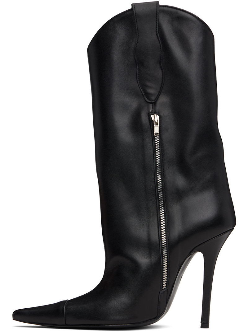 Black Mid-Calf Cowgirl Boots 3