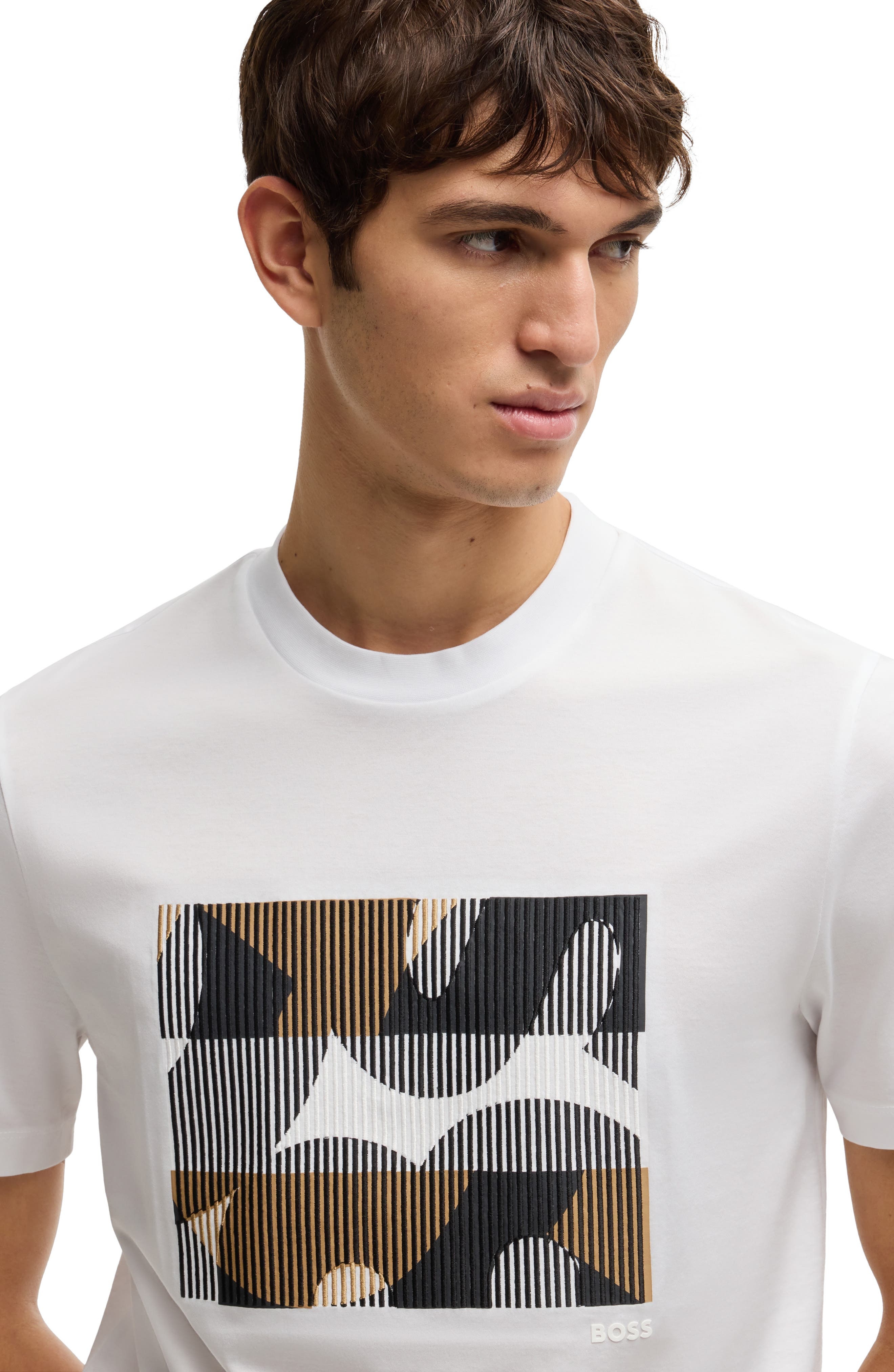 BOSS Thompson Logo Graphic T-Shirt in White at Nordstrom - 3