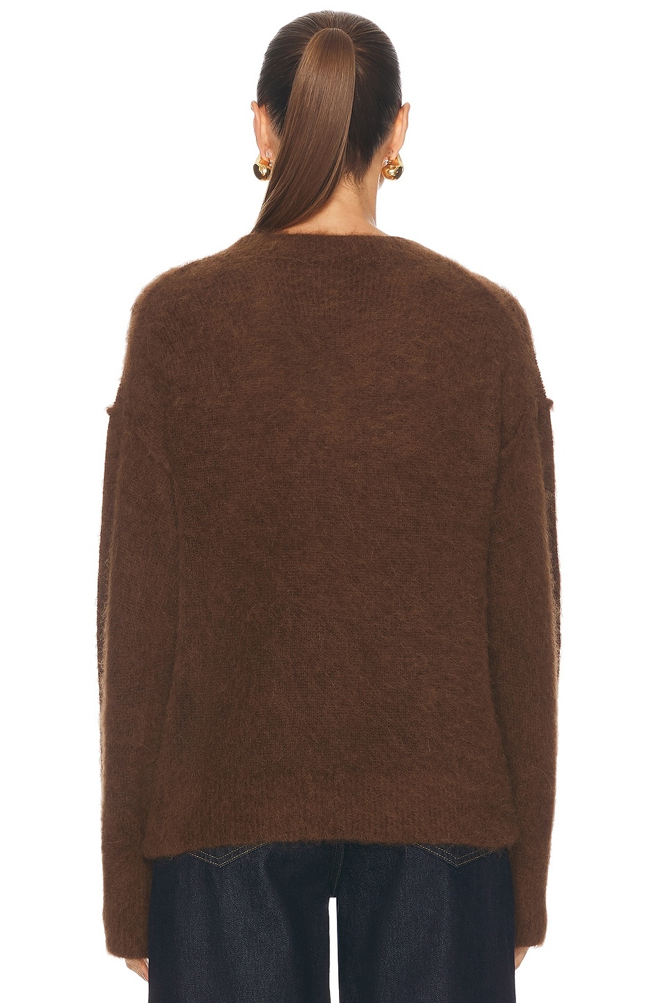 V Neck Alpaca Sweater - 3
