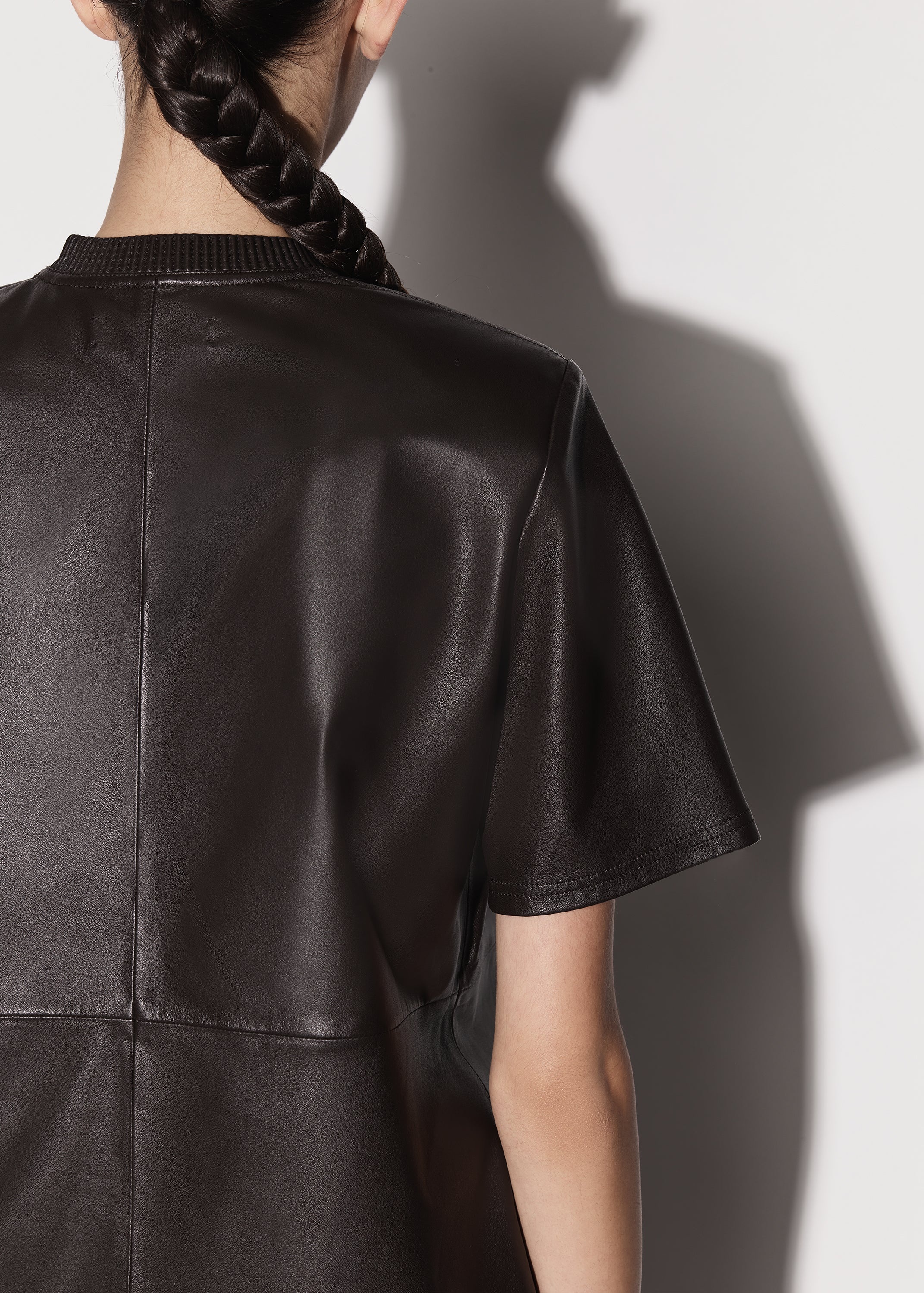 LEATHER STRONG SHOULDER TEE - 7