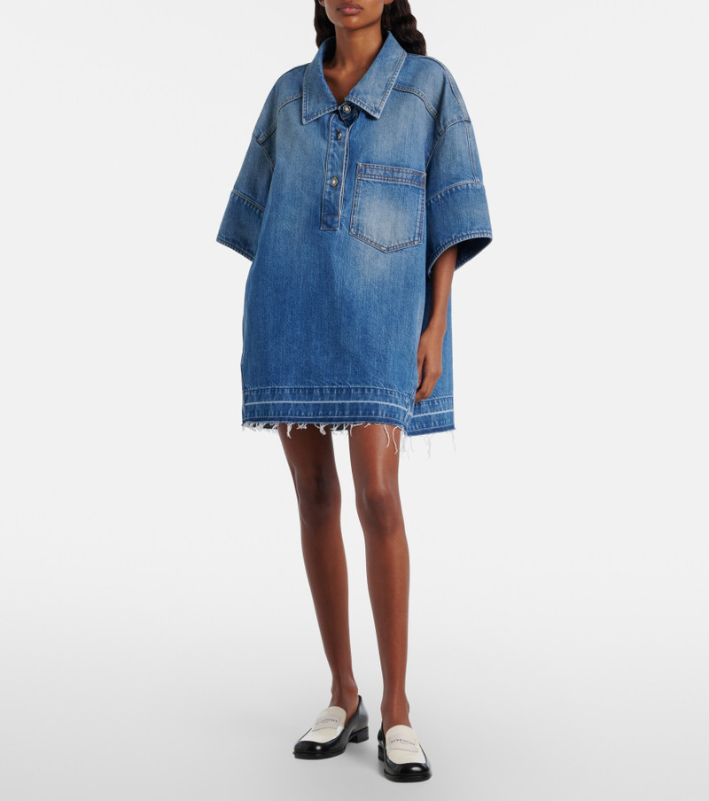 Givenchy Oversized polo denim minidress outlook