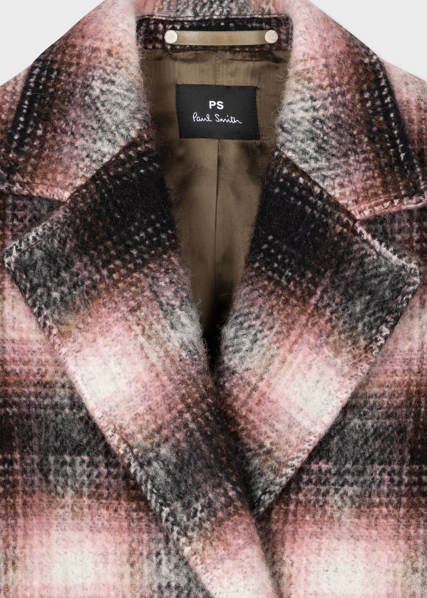 Pink Check Pea Coat - 2