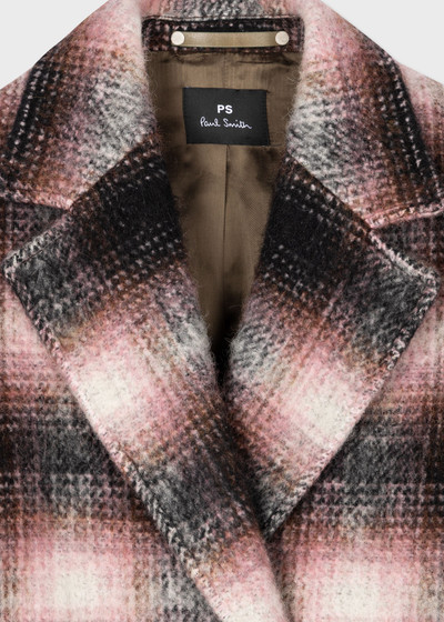 Paul Smith Pink Check Pea Coat outlook
