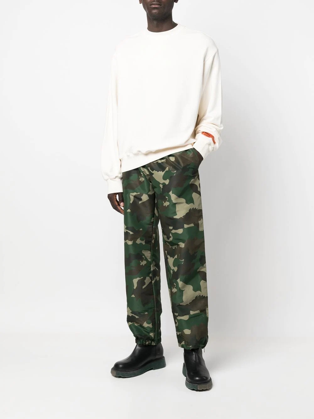 Camo logo-patch track-pants - 2