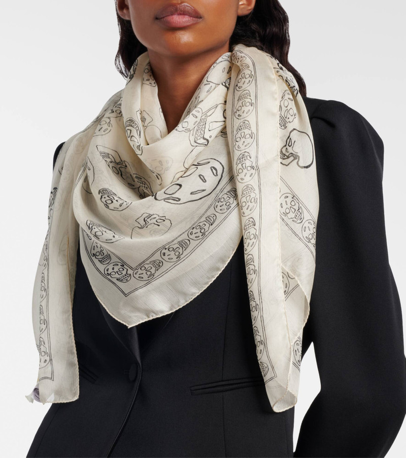 Alexander McQueen Printed silk scarf outlook