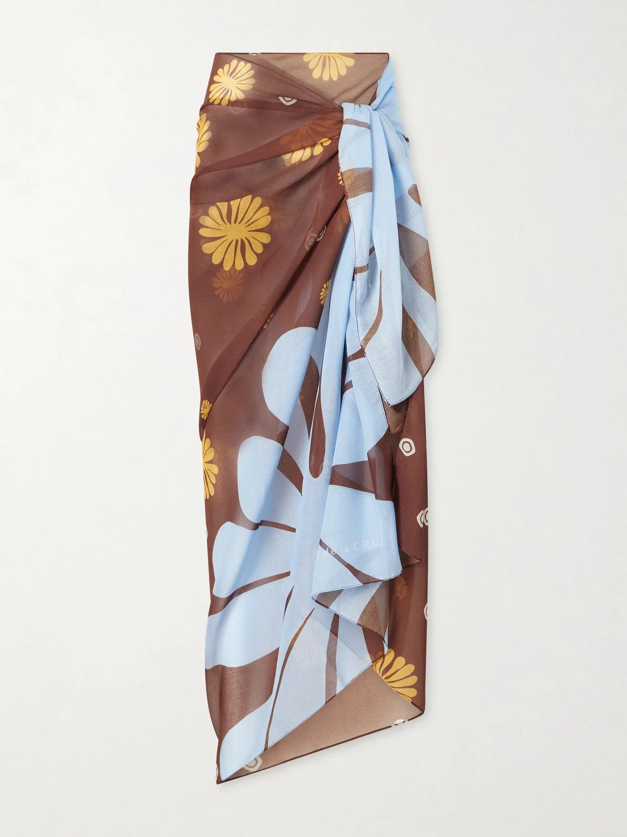 Luana Floral-print Voile Pareo - 1
