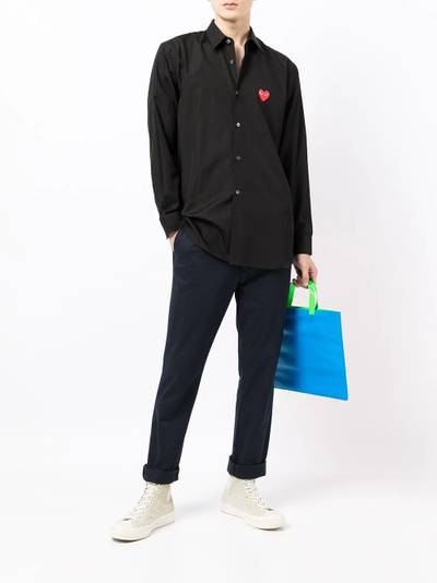 Comme des Garçons PLAY heart-patch cotton shirt outlook