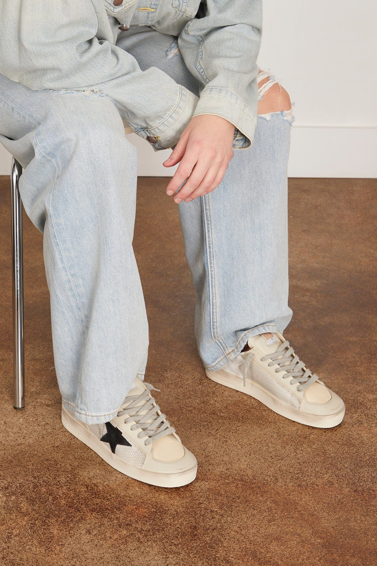 Stardan Sneaker in Sand/Light Silver/Black/White - 2