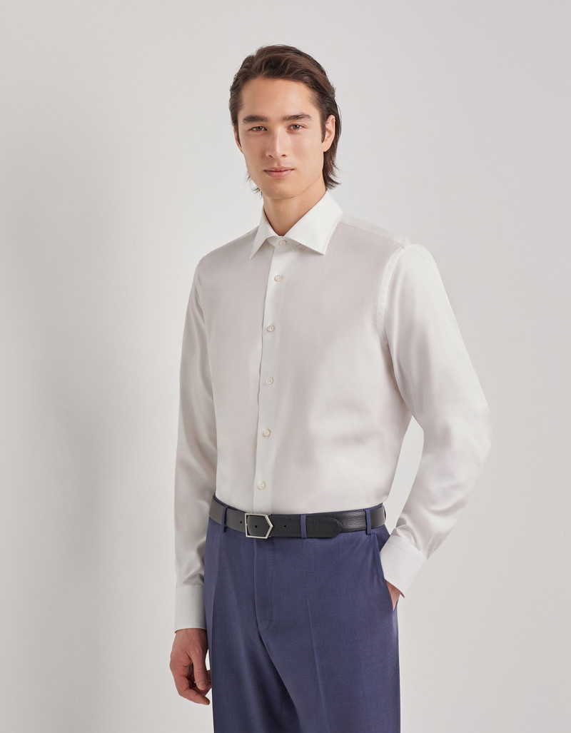 Canali WHITE SEA ISLAND COTTON REGULAR-FIT FORMAL SHIRT outlook